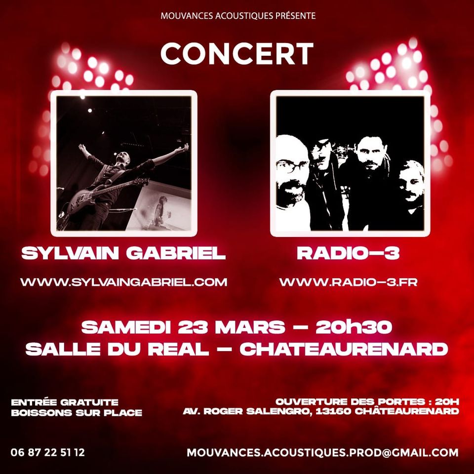 Concert Sylvain Gabriel Salle du Réal Châteaurenard 23 mars 2024